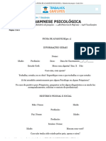 A Ficha de Anamnese Psicológica - Relatório de Pesquisa - Leidy Silva