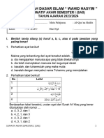 Soal Ah Kelas 6 Sas 1 2023-2024