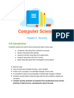IGCSE Computer Science Chapter 9 - Security