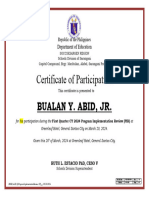 Certificate of Participation Q1 PIR 2024