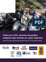 Fiebre Por El Litio: Derechos de Pueblos Indígenas Bajo Amenaza en Jujuy, Argentina