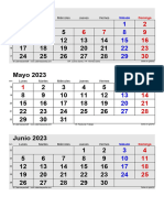 Calendario Mayo 2023 Espana Vertical 3 Meses