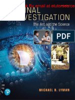 Criminal Investigation The Art and The Science, 9e Michael Lyman