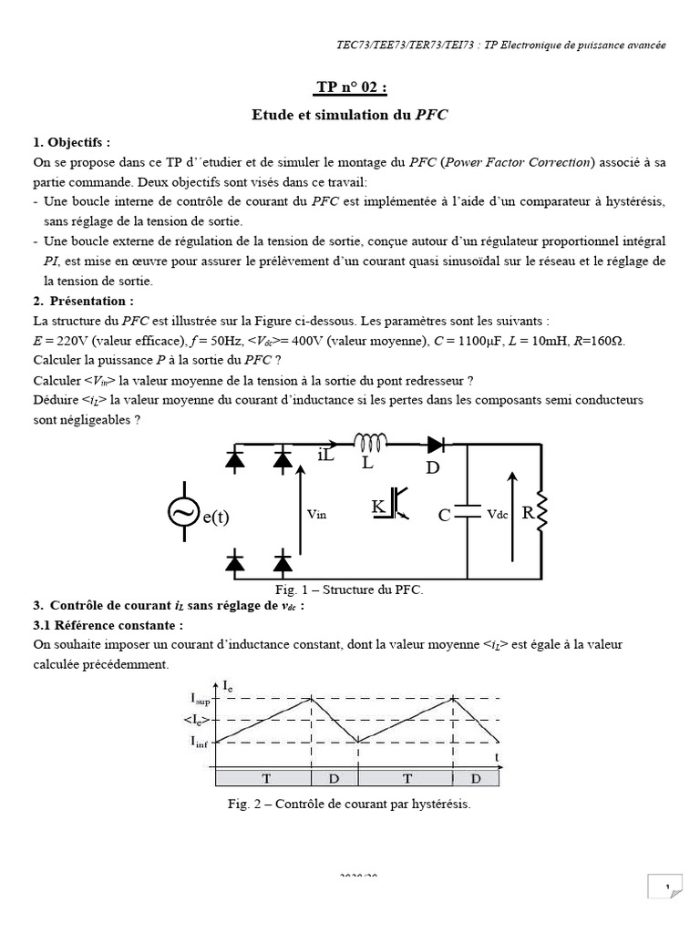 Simulation PFC en Electronique de Puissance | PDF | Électronique de ...