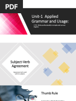 Unit-1 Applied Grammar and Usage