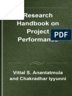 Research Handbook On Project Performance by Vittal S Anantatmula