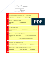 2nd Exam 9th Grades Pres. Perf. Progressive