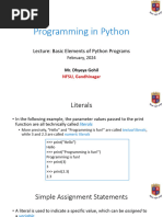 Python Basic Elements