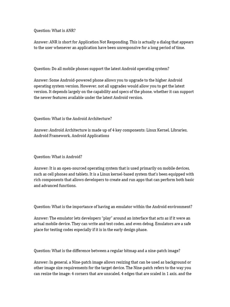 Understanding Android: Key Concepts Explained | PDF | Android ...