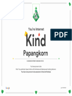 Google Interland Papangkorn Certificate of Kindness