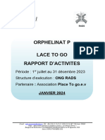 Rapport Narratif Orphelinat Place To Go Du Semestre 2 de 2023