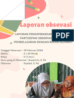 Laporan Obsevasi Kelas Bu Elah