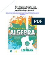 Full Elementary Algebra Graphs and Authentic Applications 3Rd Edition Lehmann Solutions Manual PDF