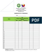 Attendance Sheet