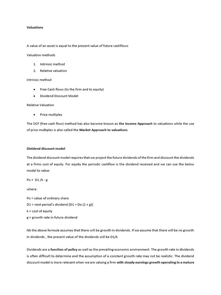 Valuations Acquisitions Cm Pdf Mergers And Acquisitions