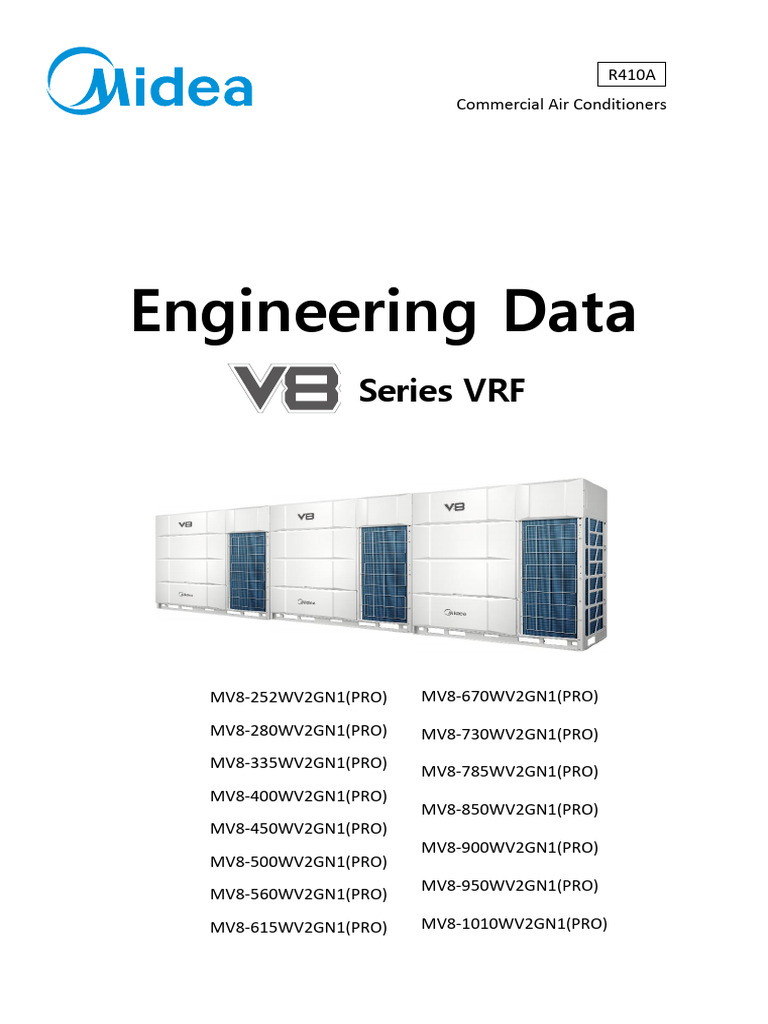Midea V8 Series VRF Engineering Data | PDF | Home Appliance ...