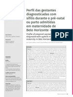 Perfil Das Gestantes Diagnosticadas Com Sífilis Durante o Pré-Natal Ou Parto Admitidas em Maternidade de Belo Horizonte - MG