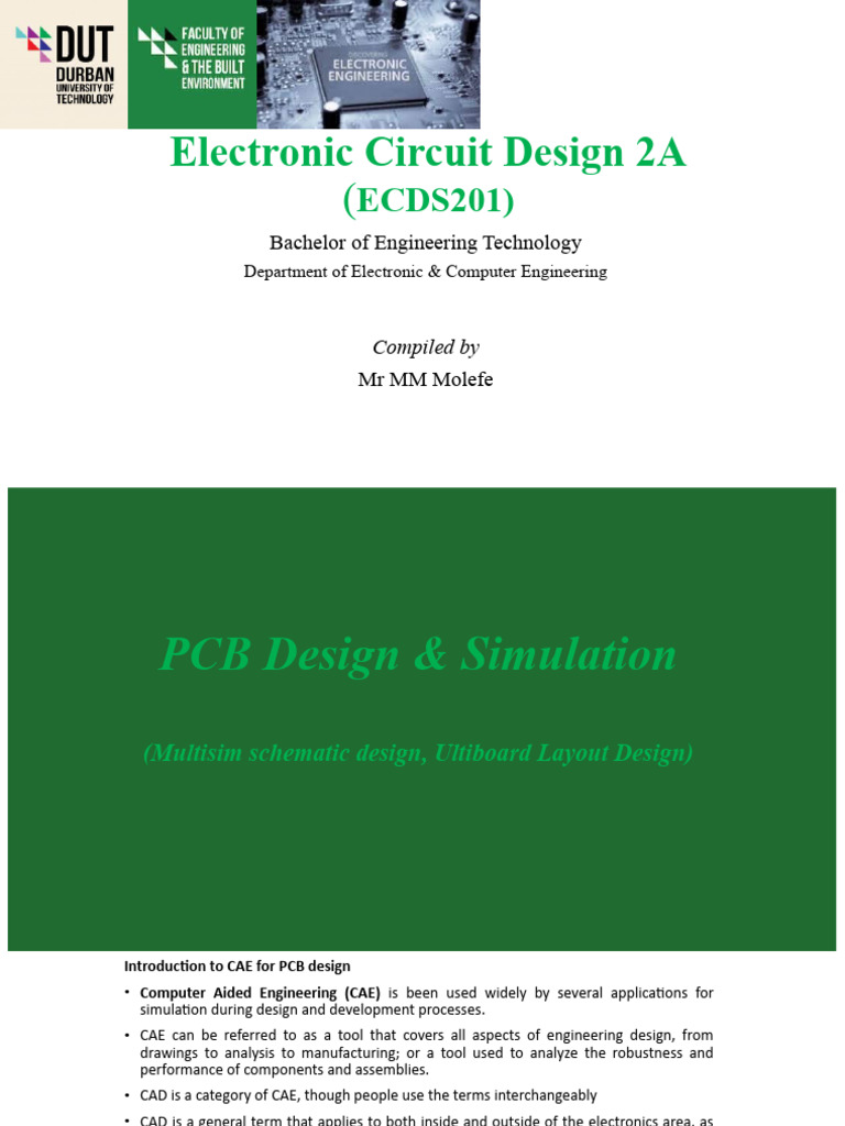 PCB Design and Simulation Techniques | PDF | Printed Circuit Board