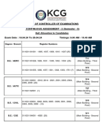 CA-2 6th Semester Seating Arrangement From 18.04.24 To 26.04.24