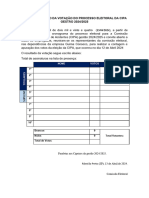 Ata de Apuração Da Votação Do Processo Eleitoral Da Cipa Gestâo 2024