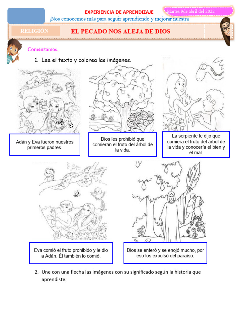 D2 A2 Ficha El Pecado Nos Aleja De Dios Pdf