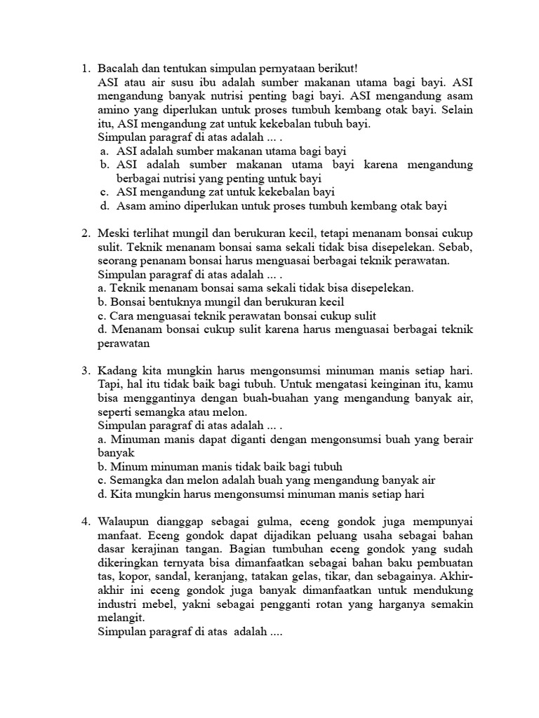Soal utbk kesimpulan pdf