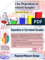 T - Test For Dependent or Correlated Samples - P7A, PS7B