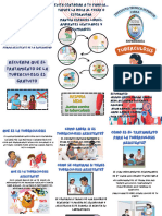 Folleto Tríptico Centro de Salud Médicos Corporativo Azul Rojo