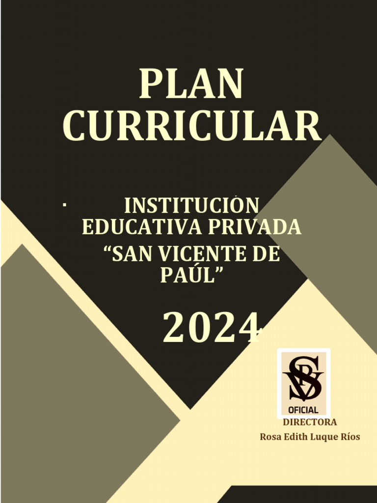 Plan Curricular 2024 - San Vicente de Paúl | PDF | Aprendizaje | Plan ...