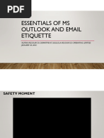 Essentials of MS Outlook and Email Etiquette