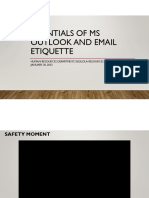 Essentials of MS Outlook and Email Etiquette