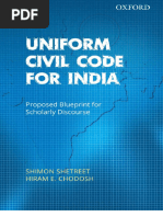 Uniform Civil Code For India Proposed Blueprint For Scholarly Discourse 1nbsped 0198077122 9780198077121