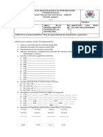 Nivelacion de Mataematicas y Geometria Grados 3a y 3b Primer Periodo