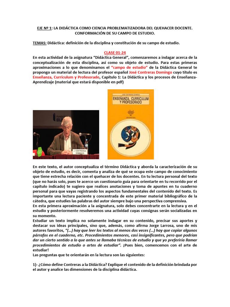 Didáctica: Ciencia y Campo de Estudio | PDF | Enseñando | Plan de estudios