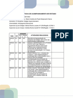 Ficha de Acompanhamento de Estágio