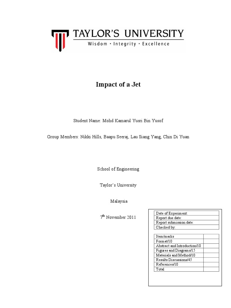Jet Impact on Vane Forces Experiment | PDF | Jet Engine | Nozzle