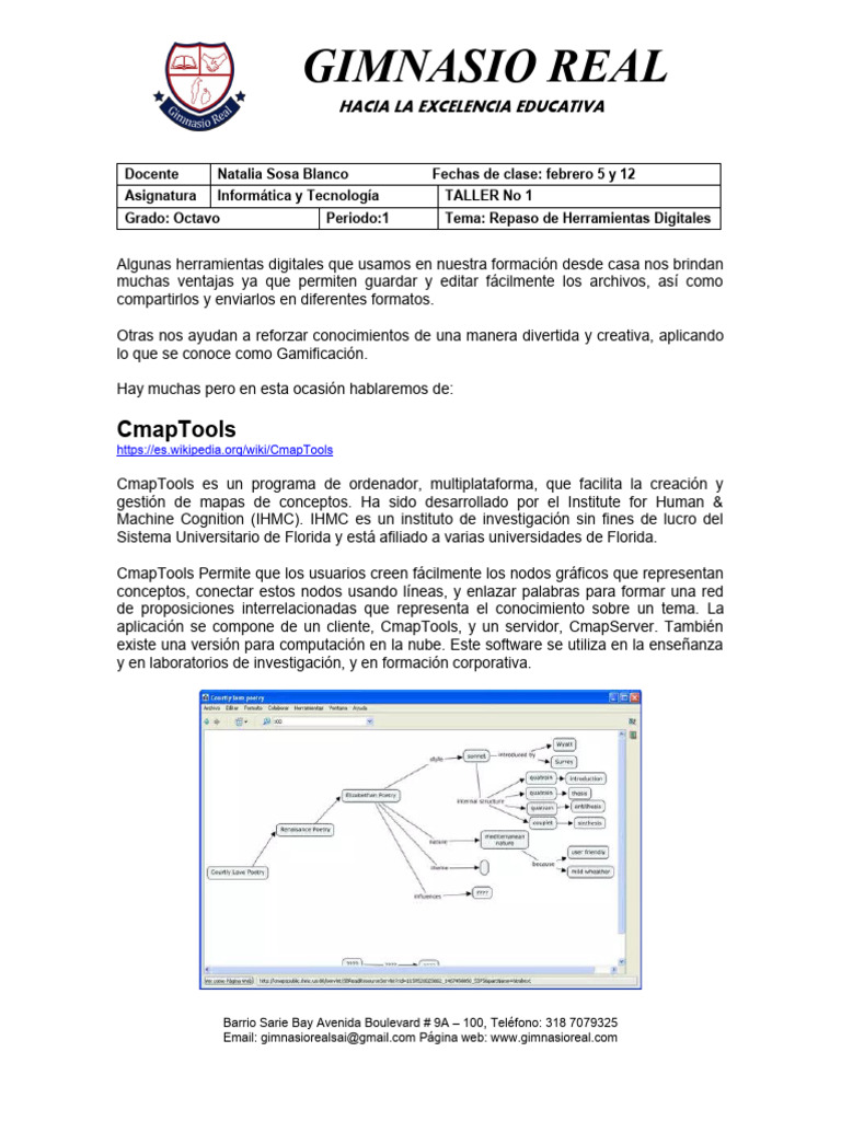 Taller 1 de Informatica Grado Octavo 2021 | PDF | Ciencias de la ...