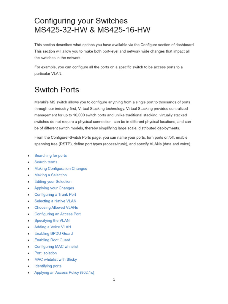 Network Switch Configuration Guide | PDF | Quality Of Service | Network ...
