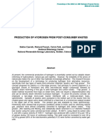 Production of Hydrogen From Post-Consumer Wastes Nrel 2002 Read