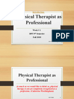 Chapter 1 Introduction The Physical Therapist As Professional