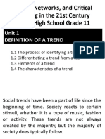 trend and Networks Lesson 1