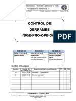 SGE-PRO-OPE-009 Control de Derrames