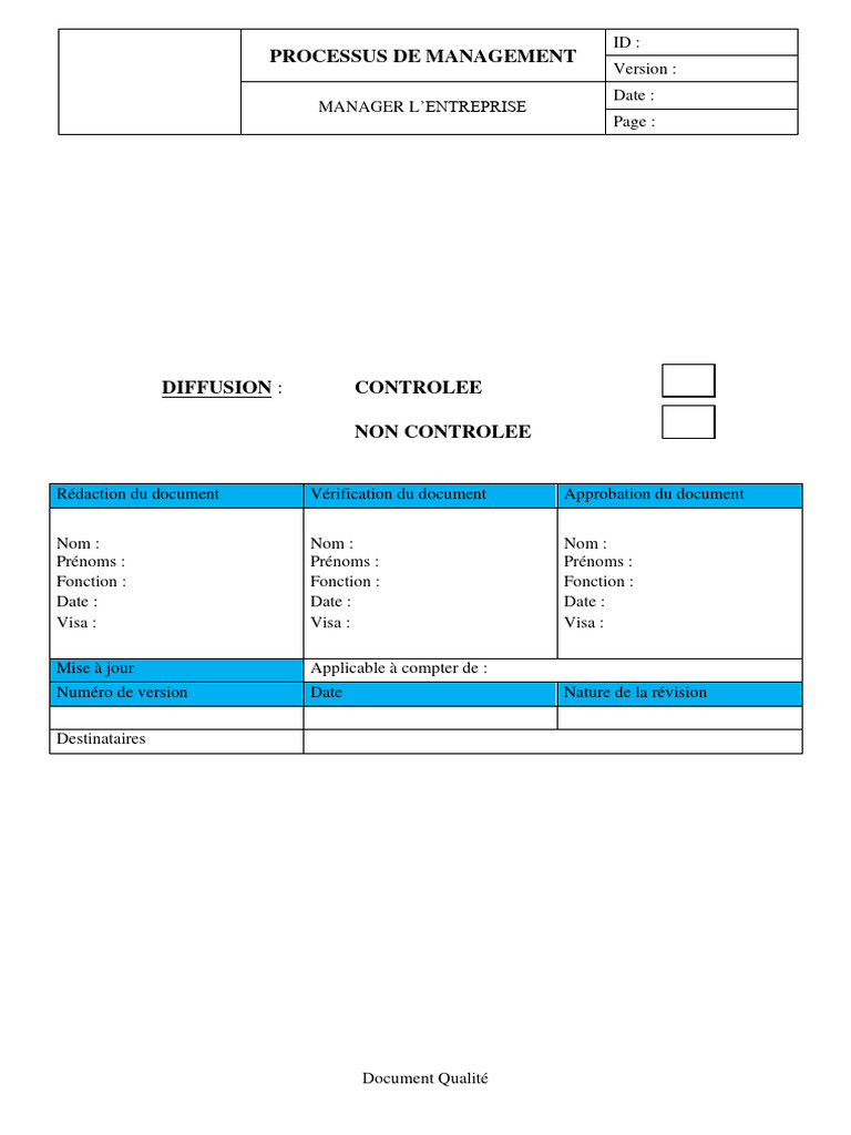 Processus de Management de l'Entreprise | PDF | Audit | Management de ...