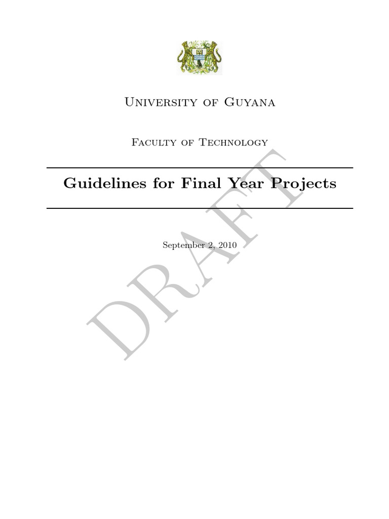 Final Year Project Guidelines | PDF | Methodology