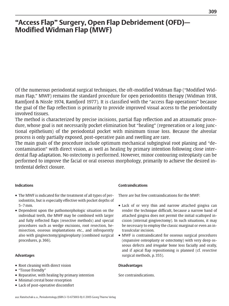 Modified Widman Flap Surgery Guide | PDF | Periodontology | Mouth