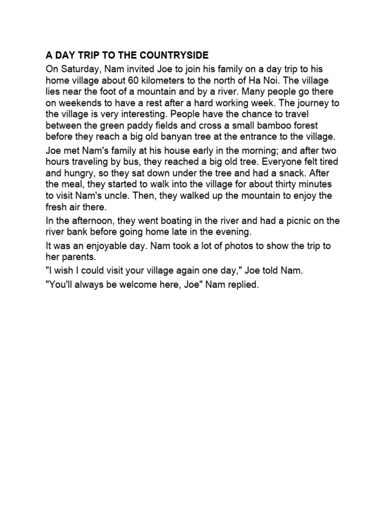 A Day Trip To The Countryside | PDF | Religion & Spirituality