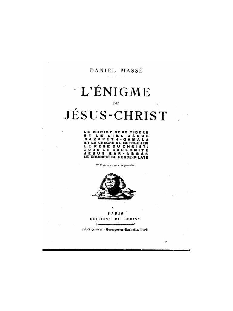 Daniel Masse - L'Enigme de Jesus-Christ V2 | PDF
