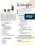 Curriculum CV Resume Profesional Marketing Creativo Pastel