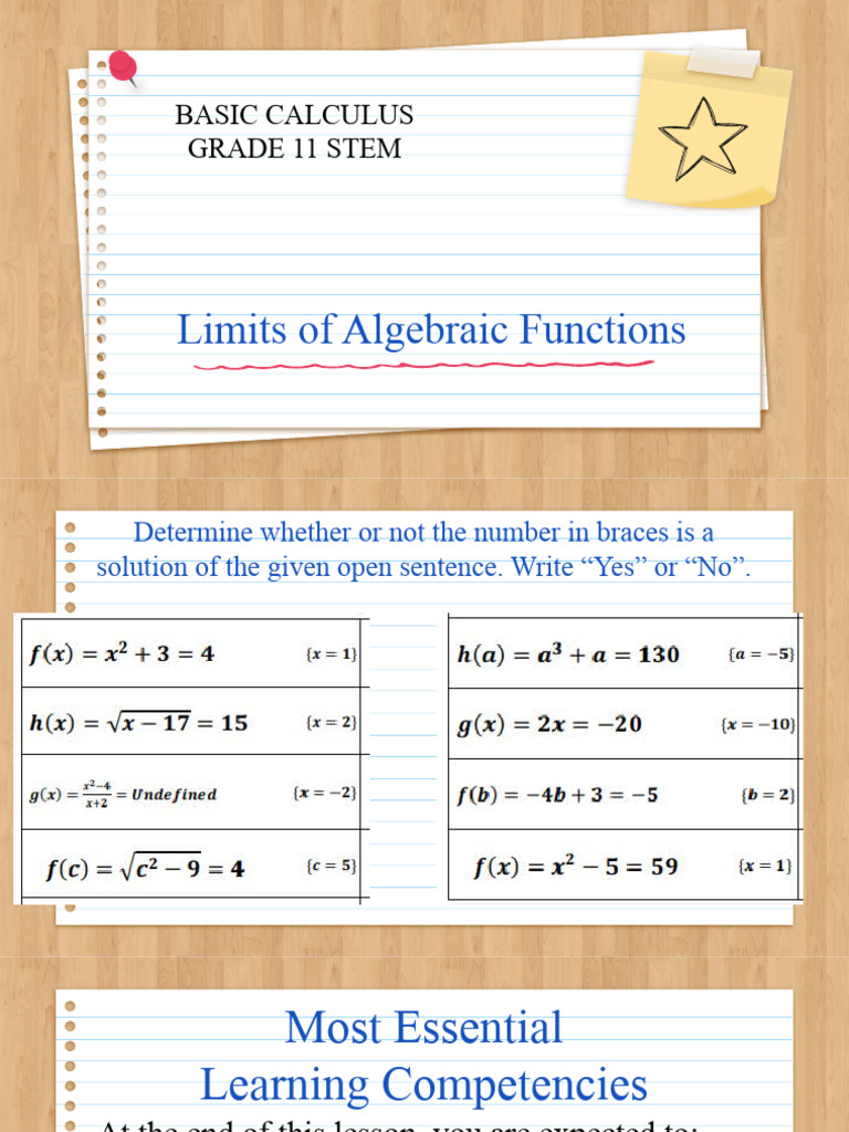 q3 Lesson 1 Limits of Algebraic Function | PDF | Function (Mathematics ...