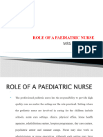 Role of A Paediatric Nurse